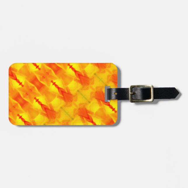 Yellow Ikat auch X Miami Gepäckanhänger (Vorderseite horizontal)