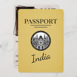Yellow India Passport Save the Date
