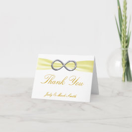 Yellow Infinity Wedding Dankeschön Card Dankeskarte