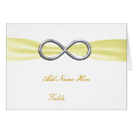 Yellow Infinity Wedding Table Platzkarte