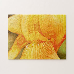 Yellow Iris Blume Art Puzzle