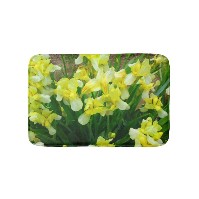 Yellow Iris Blume Bath Mat Badematte (Vorderseite)