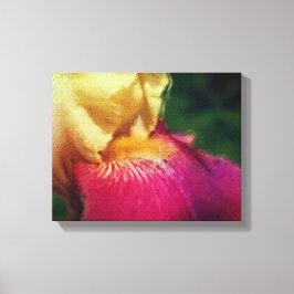 Yellow Iris Petal Blume Art Leinwanddruck