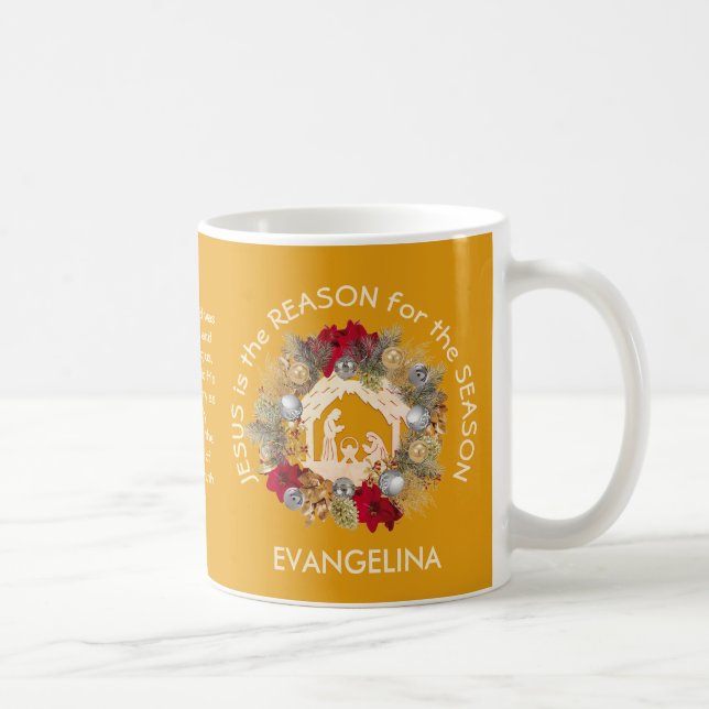Yellow JESUS IST DIE GRÜNDE FÜR DIE Tasse DES Weih (Rechts)