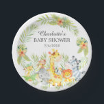 Yellow Jungle Animals Baby Shower 7" Plättchen Pappteller<br><div class="desc">Jungle Tiere für eine neutrale Babydusche. Ändern Sie unsere Hintergrundfarbe,  indem Sie auf Anpassen klicken und unsere Farbauswahl verwenden. Matching Artikel in unserem Shop erhältlich.</div>