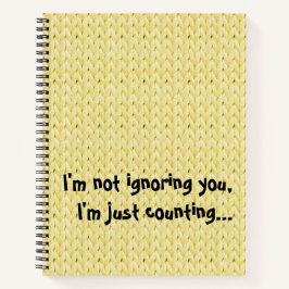 Yellow Knitted Texture Spiral Notebook Notizbuch