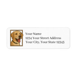 Yellow Lab Hound Return Address Labels