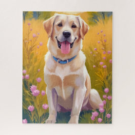 Yellow Lab Painting Labrador Retriever Dog