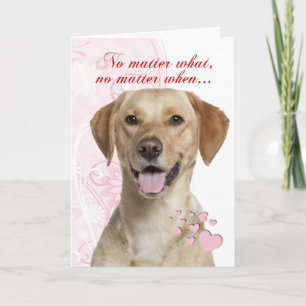 Yellow Lab Valentinstag Feiertagskarte