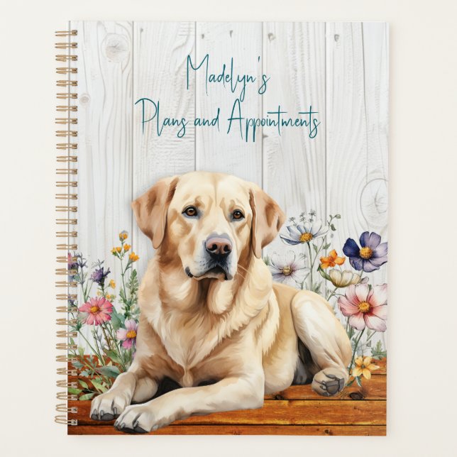 Yellow Lab Wildflowers (Devant)
