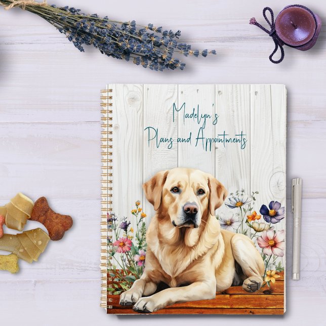 Yellow Lab Wildflowers Planer (Von Creator hochgeladen)