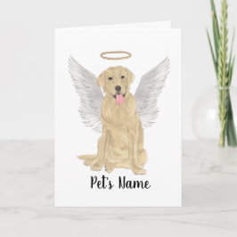 Yellow Labrador Beileid Memorial Karte