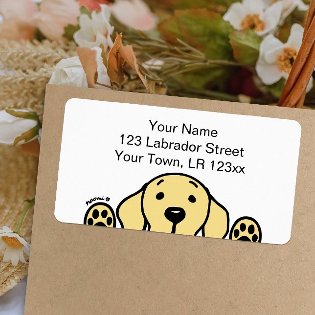 Yellow Labrador beobachtet Sie Adressaufkleber (Yellow Labrador Watching You design Return Address Labels for Yellow Labrador Owners.  Personalized.)