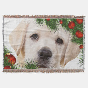 Yellow Labrador Christmas Decke