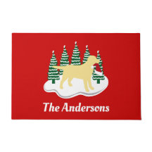 Yellow Labrador Christmas Evergreen Trees
