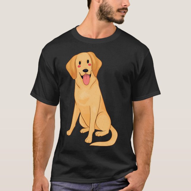 Yellow Labrador Design T-Shirt (Vorderseite)