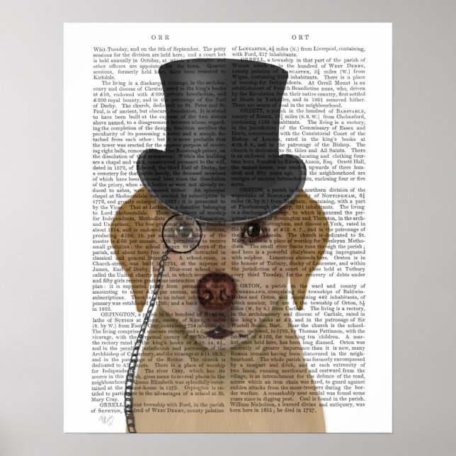Yellow Labrador, Formal Hound and Hat Poster (Vorne)