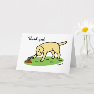 Yellow Labrador Friendly Thank You Card Karte