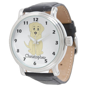 Yellow Labrador Hunddesign Armbanduhr