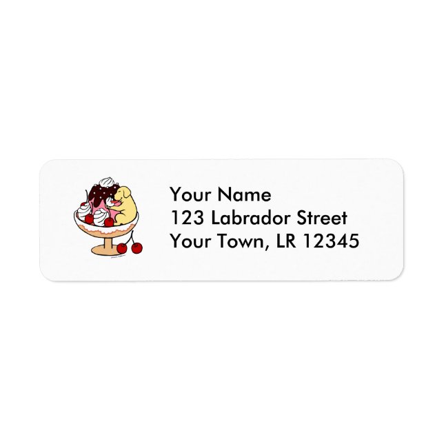 Yellow Labrador & Ice Cream Sundae (Vorne)