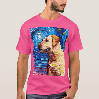 Yellow Labrador Night Portrait T-Shirt