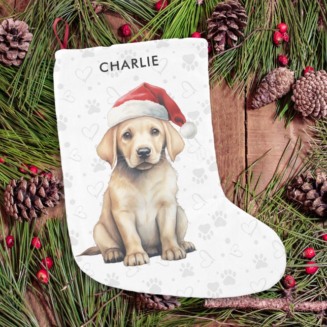 Yellow Labrador Personalisiert Dog Lover Christmas Kleiner Weihnachtsstrumpf (Von Creator hochgeladen)