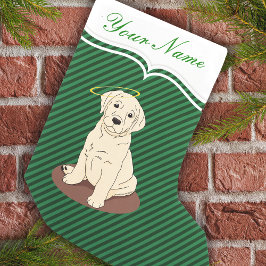 Yellow Labrador Retriever Angel Halo Kleiner Weihnachtsstrumpf