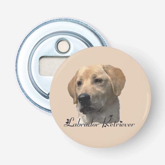 Yellow Labrador Retriever Art Geschenke Flaschenöffner (Vorderseite)