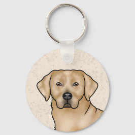 Yellow Labrador Retriever Art Niedlicher Labrador  Schlüsselanhänger
