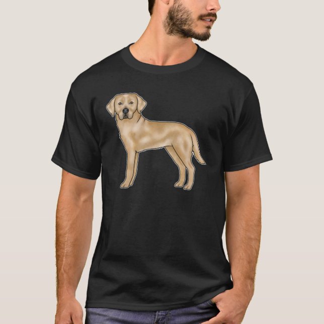 Yellow Labrador Retriever Canine Cartoon Labrador  T-Shirt (Vorderseite)
