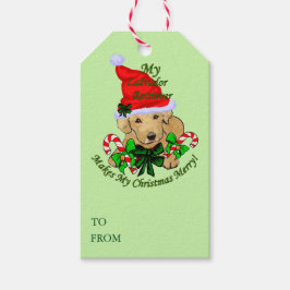 Yellow Labrador Retriever Christmas Geschenkanhänger