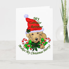 Yellow Labrador Retriever Christmas Geschenke Feiertagskarte