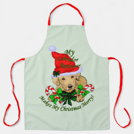 Yellow Labrador Retriever Christmas Geschenke Schürze