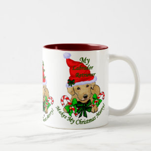 Yellow Labrador Retriever Christmas Geschenke Zweifarbige Tasse