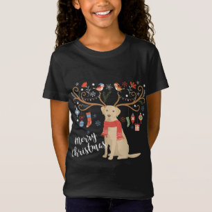 Yellow Labrador Retriever Christmas Hund Labrador T-Shirt