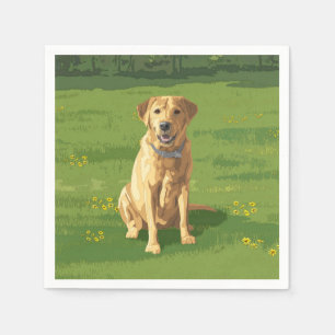 Yellow Labrador Retriever Dog Serviette