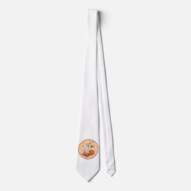 Yellow Labrador Retriever Halloween Krawatte (Vorderseite)