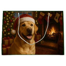 Yellow Labrador Retriever Holiday  Große Geschenktüte