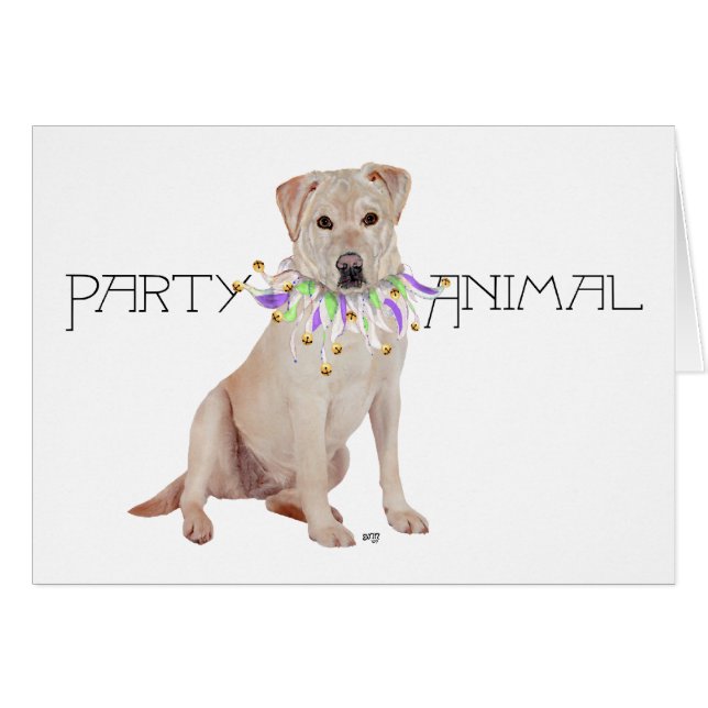 Yellow Labrador Retriever Party (Vorderseite (Horizontal))