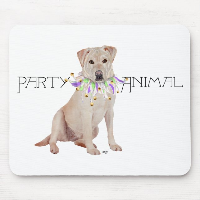 Yellow Labrador Retriever Party Mousepad (Vorne)