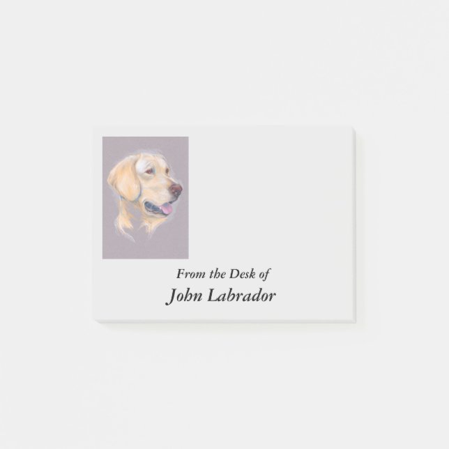 Yellow Labrador Retriever Portrait Post-it Klebezettel (Vorderseite)