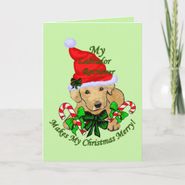 Yellow Labrador Retriever Puppy Christmas Geschenk Feiertagskarte
