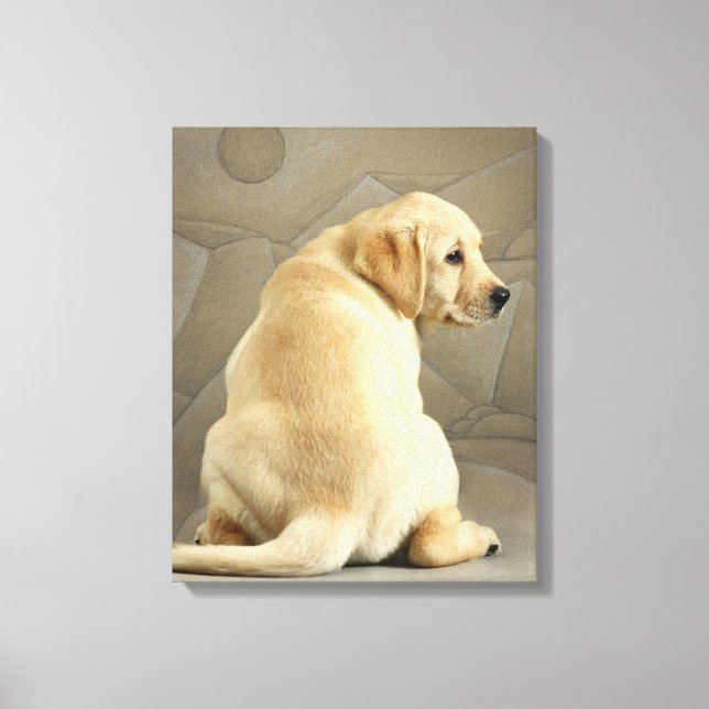 Yellow Labrador Retriever Puppy Leinwanddruck (Vorderseite)
