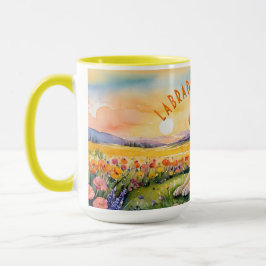 Yellow Labrador Retriever Puppy Sunrise Combo Tass Tasse