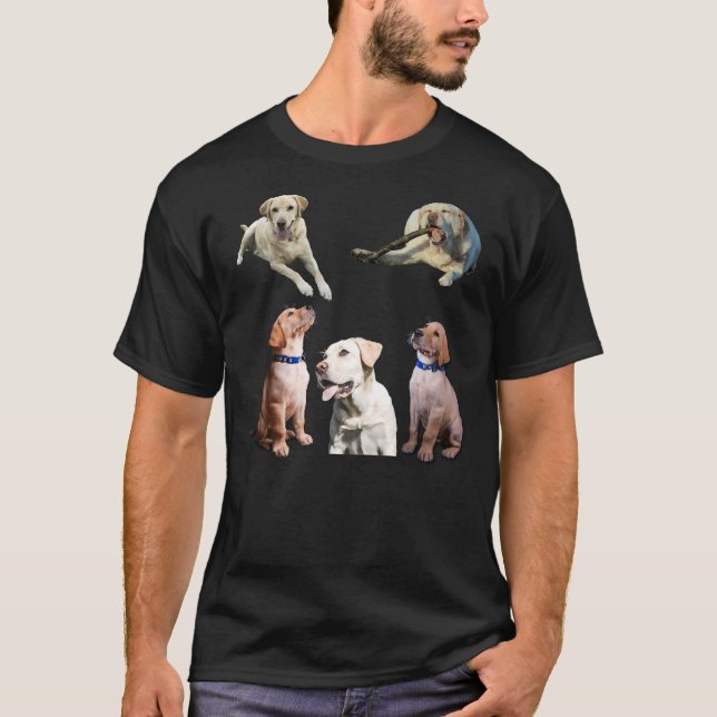 Yellow Labrador Retriever Stickers T-Shirt (Vorderseite)