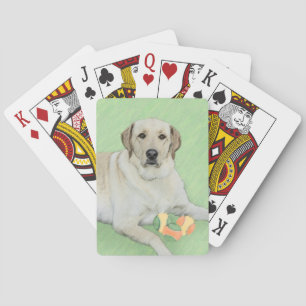 Yellow Labrador Retriever & Tennis Balls Malerei Spielkarten