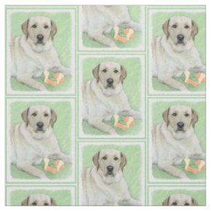 Yellow Labrador Retriever & Tennis Balls Malerei Stoff