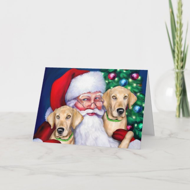 Yellow Labrador Weihnachten Weihnachten Weihnachte (Vorderseite)
