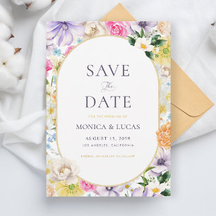 Yellow Lavender Spring Summer Garden Bloom Foto Save The Date