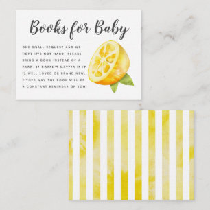 Yellow Lemon Baby Showbuchanfrage Begleitkarte